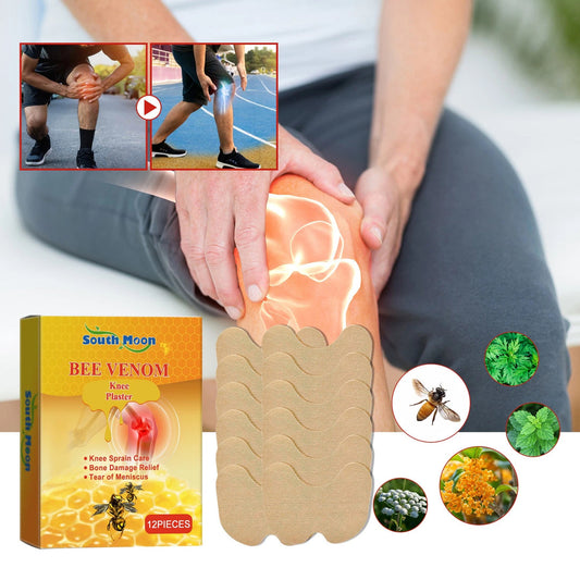 Bee Venom Herbal Pain Relief Patches -- 20 Knee Pain Patches (Specially Designed for Knee Joints) | 100% Safe & Natural Knee Pain Relief Products | Instant Relief | No Side Effects